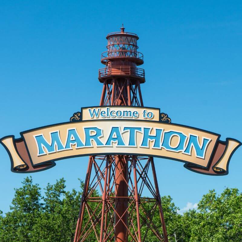 welcome to marathon florida sign